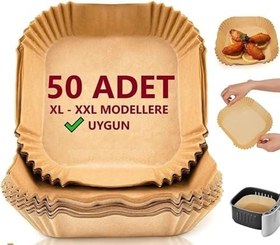 Resim Orret Home Aırfrey Pişirme Kağıdı,XL,XXL Aırfreyler İçin Parşömen Kağıdı,Sıvıya Ve Yağa Dayanıklı Sıcak Hava Fritözleri İçin Yanmaz Kağıt (50 Adet) 