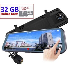 Resim Novatek Nt910+32Gb Hafıza 10 Inç Dokunmatik Dikiz Aynalı Kamera 