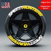 Resim bombtire Çift Renk Speedhunters Lastik Yazısı Motosiklet Ve Otomobil Araç 2.5 Cm (MADE IN USA) Bombtire® 