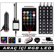 Resim Araç Içi Rgb Led Kumandalı Müzik Sesine Duyarlı Yüksek Parlaklık (445050460) 