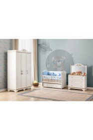 Resim Doressa Wilma Mini Bebek Odası Takımı Ergonomik Tasarım Ahşap Malzeme ile Şık Görünüm 