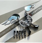 Resim Gajeena Harley Dyna Softail Sportster Road King İçin Kromlu Kemer Alevi Adamkaya Yansıtanlar - Sol Sağ Set 