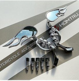Resim Gajeena Harley Dyna Softail Sportster Road King İçin Kromlu Kemer Alevi Adamkaya Yansıtanlar - Sol Sağ Set 