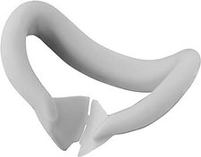 Resim NUHFUFA VR Headset Silicone Face Cover Compatible with Quest 3, V-shaped Facial Interface Pad Anti-Leakage Nose Pad Sweat-proof & Washable VR Quest 3 Accessories(White) 