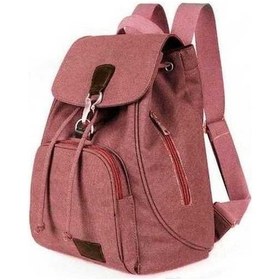 Resim Luckydog Antik Tarz Açık Sırtlı Okul Çantası - Kırmızı, Elegan Uzun Ömürlü Kırmızı Kırmızı 