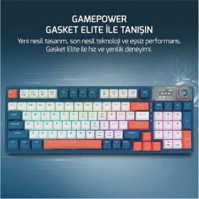 Resim Gamepower Gasket Elite x Rgb Wireless/bluetooth/kablolu Mekanik Hot-Swap Yağlı Switch Klavye 