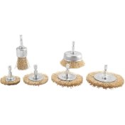 Resim Kkbucket 6'lı Matkap Tel Fırça Ataşman Seti, Pirinç Kaplamalı (Yurt Dışından) 