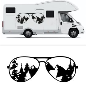 Resim Melek Pazarı Güneş Gözlüğü Dağcılık Off Road Oto Sticker, Araba STICKERI-S1793 
