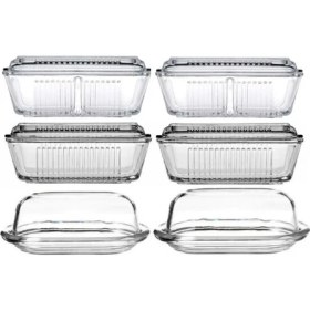 Resim Paşabahçe Basic Frigo 6 Lı Cam Kahvaltılık Tereyağlık Peynirlik Kahvaltılık Seti (98402-97711-96764) 