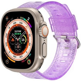 Resim Sones Şeffaf Parlak Elmas Tpu Saat Kordonu iOS Uyumlu Watch Ultra 49mm-watch Ultra 2 49mm / Seri 9-8-7 45mm / Se 3-se 2-6-se-5-4 44mm / 3-2-1 42mm 
