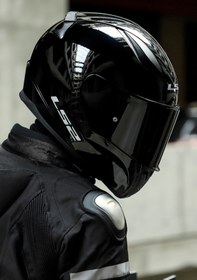 Resim LS2 Rapid 2 Parlak Siyah Kask Siyah Vizörlü 