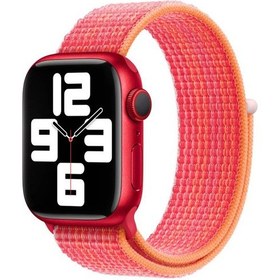 Resim Teknocep Watch Ultra 49mm Kordon Uyumlu Krd-03 Hasır Strap Kayış Clo- Stripe Red 