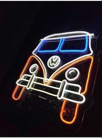 Resim Dekoraven Woswos Bettle T2 Minibüs Neon Led Tabela Dekorasyon(50X50Cm), wosrav1turun 