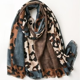 Resim Kadınlar İçin Leopar Desenli Eşarp - Şık Hayvan Baskılı Uzun Boyunluk, Günlük ve Resmi Kıyafetler için Esnemez Örgü, Siyah/Bej/Kayısı/Kahve/Açık Gri Renk Seçenekleri - Ofis, Parti, Gündelik Aksesuar, Zarif Stil, Yumuşak Dokulu, Yüksek Kaliteli Kumaş, Moda Tutkunları İçin Şık Aksesuar 