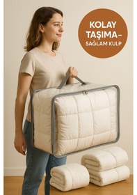 Resim Hurç 41x51x16 Cm Yorgan, Battaniye Saklama Ve Düzenleme Çantası - Saplı & Fermuarlı Diğer 