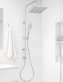 Resim Doppo Siena Lux Tepe Duş Sistemi, Robot Duş Seti Krom 