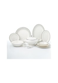 Resim Maxx Doria Palace Silver Paisley 12 Kişilik 72 Parça Yemek Takımı Pa2049 Beyaz 