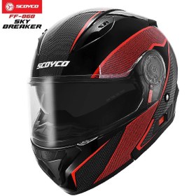 Resim Scoyco FF-868 Sky Breaker Çene Açılır Motosiklet Kaskı 