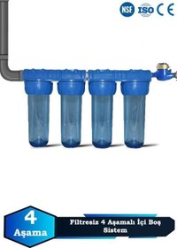 Resim Atlantis Daire Bina Girişi 10 inch 4 Aşama Su Arıtma Yumuşatma Cihazı(Içi Boş) 