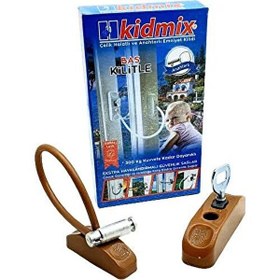 Resim Kidmix Kahverengi Pencere Güvenlik Kilidi 