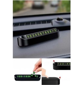 Resim blackleg Araba Fosforlu Açılır Kapanabilir Numaratör Ön Torpido Üstü Telefon Numarası Göstergesi 