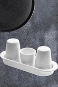 Resim nazen MimHome Sofra Tuz Baharat Seti/ 4 Parça Sade:HORECA Endüstriyel Mutfak Masaüstü Ekipman 