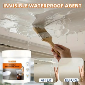 Resim 100Ml Ev Tipi Su Geçirmez Yapıştırıcı, Sızdırmaz Hızlı Kuruyan, Duvar, Banyo, Pencere Eşiği Su Sızıntısı Onarım Ürünleri İçerir, Fırça ve Eldiven Dahil 