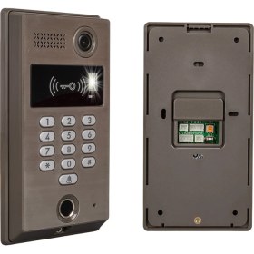 Resim Powermaster Parmak Izi Girişli Görüntülü Diafon Kapı Zili Sistemi 1 Dairelik Gece Görüşlü Dokunmatik Ekran Interkom 