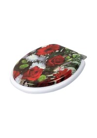 Resim Lüks Yumuşak Süngerli Desenli Pufidik Klozet Kapağı Ekstra Kalın Süngerli Çok Renkli 