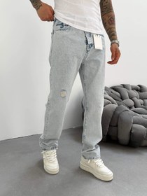 Resim Kar Yıkama Lazer Detaylı Baggy Jean - 32 