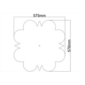 Resim MOTİFPİYER Motifpiyer Lamba Tavan Göbeği 54-56 Cm Çap-2 Adet 