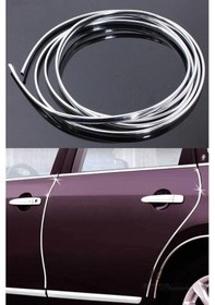 Resim 3 Metre Araç İçi Dışı Geçmeli Koruyucu U Tipi Nikelaj Elkamet Çıta Kapı Koruyucu 