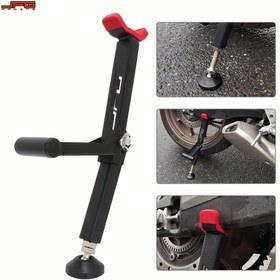 Resim Motorsiklet Taşınabilir Tek Taraflı Paddock Standı Ön ve Arka Tekerlek Standı Destek Katlanabilir Evrensel Lastik Tamir Aracı 
