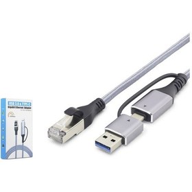 Resim Usb 3.0 & Type-c Gigabit Ethernet Adaptör - Gri Hdx7876 