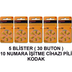 Resim Kodak 10 Numara 5 Paket Kodak Işitme Cihazı Pili 