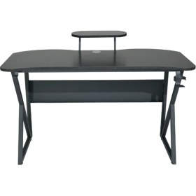 Resim Özel Tasarım Oyuncu Masası 135 cm Bardaklık ve Kulaklık Tutucu Hediye 