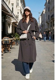 Resim Lela Bayan Trençkot 6839476 Koyu Kahve Koyu Kahve 