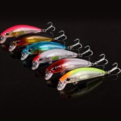 Resim 6'lı Parlayan Minnow Balıkçılık Yemleri Seti, 0.39oz/11g, 7.19cm - Canlı Karışık Renkler, Parlayan Gözler & Çıngırak Boncuklar, Dayanıklı ABS Malzeme - Tatlısu & Tuzlu Su Balıkçılığı için İdeal, Tatiller için Mükemmel Hediye 
