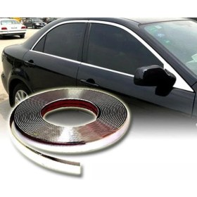 Resim Tiger Marketing 18 mm 3D Dekoratif Krom Nikelaj Şerit Çıta Panjur Şerit 10 Metre 