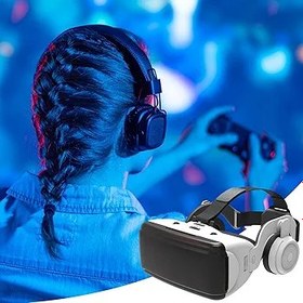 Resim Uhngw VR Kulaklık, Ayarlanabilir Sanal Gerçeklik HD Lensler Gözlük 3D Cep Telefonu için, Vr Gözlük Anti-Mavi Işık Çocuklar Yetişkinler için 