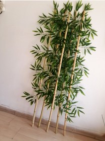 Resim BotanikBahçem Yapay Bambu Ağaç Çubukları 5 Adet 150 Cm Boyunda Bamboo Çubukları Çiçek 