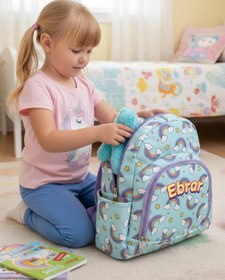 Resim Hevi Kids HeviKids Kişiye Özel İsimli Anaokulu Çantası - Gökkuşağı | 3-15 Yaş Çocuk Sırt Çantası 