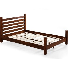 Resim Zerka Concept Elegans Ithal Çam Masif Ahşap Başlıklı Karyola Ceviz 90 x 190 cm 
