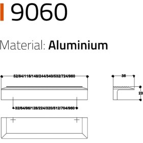 Resim Line-Çizgili Kulp Krom Renk Tek Adet 96 Mm 