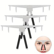 Resim Stainless Steel Microblading Eyebrow Ruler Tattoo Eyebrow Tattoo Stencil Ruler Balance Shaper Permanent Makeup Eyebrow3D Tattoo Tool 