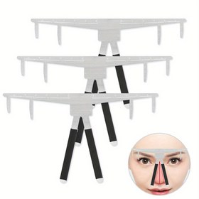 Resim Stainless Steel Microblading Eyebrow Ruler Tattoo Eyebrow Tattoo Stencil Ruler Balance Shaper Permanent Makeup Eyebrow3D Tattoo Tool 