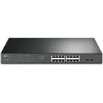 Resim TP-Link TL-SG1218MPE 16 Port 10-100-1000 Poe+ Switch 2 Port SFP Çelik Kasa Rack Mount 