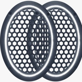 Resim FORX5 PEMBE Neon Işıklı 6x9 Oval Hoparlör ve Midrange Kapağı 1takım (2adet) 