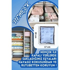 Resim Nemtut Nemçek Nem Alıcı ve Tutucu Rutubet Giderici Önleyici Korozyon Önleyici Koku Giderici 500 gr 2 Paket 