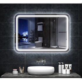 Resim Global Led Mirror 60 x 80 cm Ledli Ayna Dresuar Hol Koridor Duvar Salon Banyo Wc Ofis Çocuk Yatak Odası Boy 